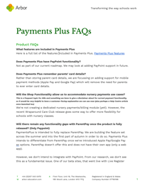 FAQs - Payments Plus - Front Cover