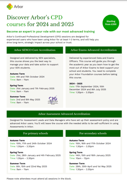 Handout - CPD Courses for 2024 and 2025 - Front Cover