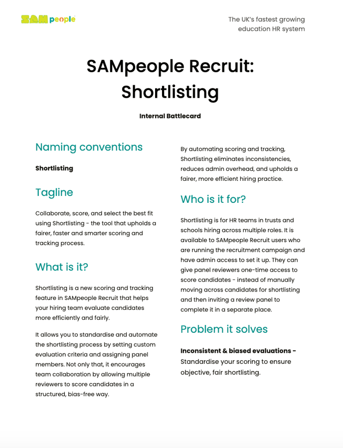 Screenshot SAMpeople Recruit battlecard